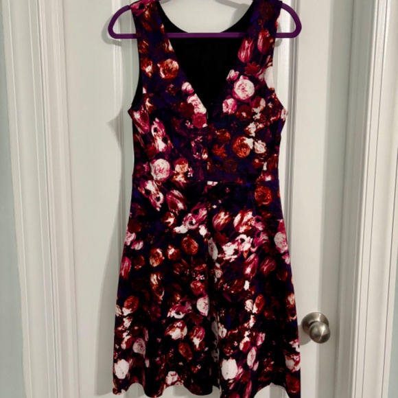 Pink and Purple Floral Sleeveless Dress (size 12) - Picture 2 of 3